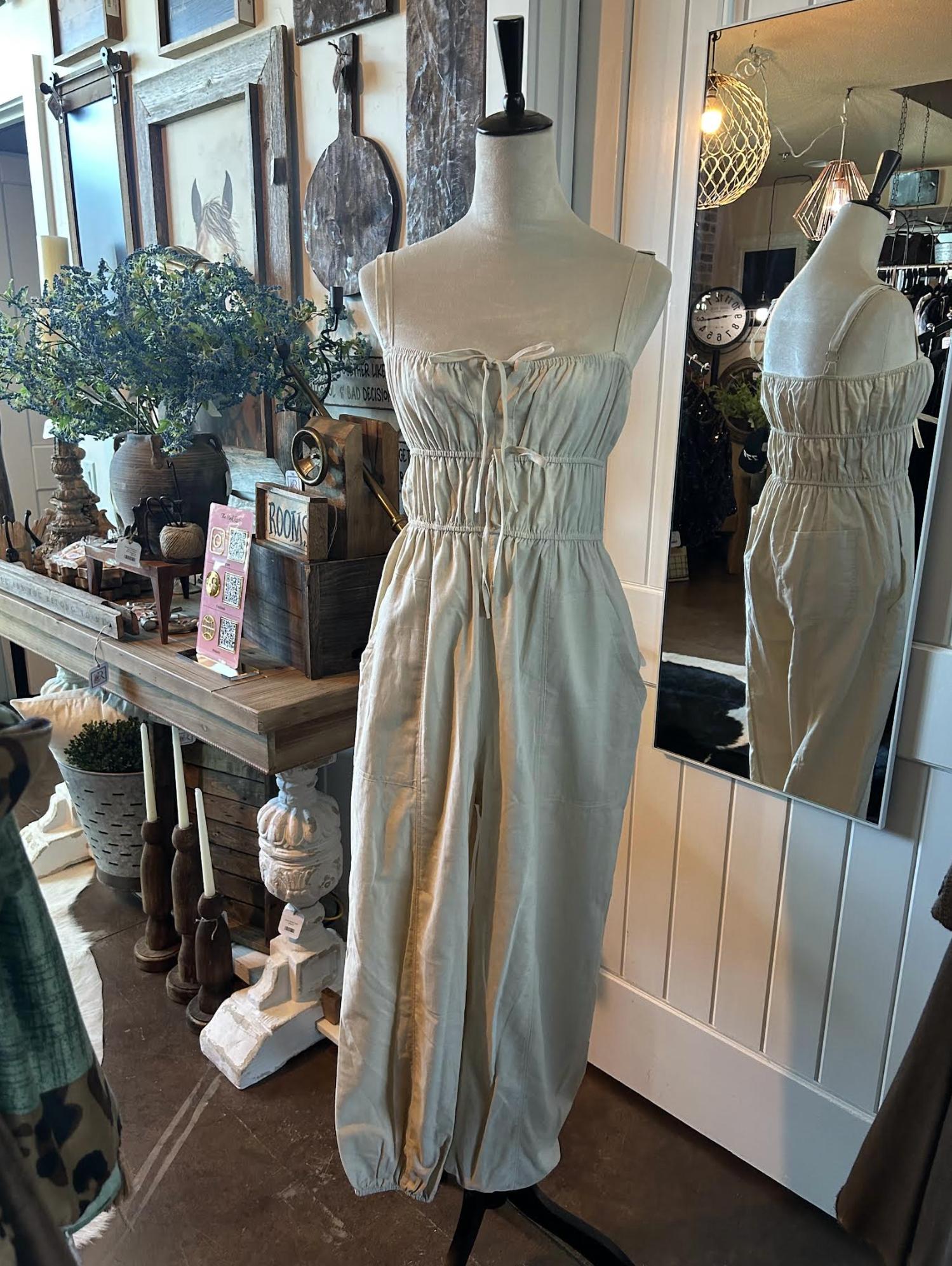 So Me - Ruched Tie-front Jumpsuit