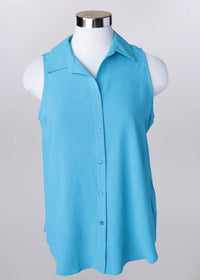 Keren Hart - Women's Collared Sleeveless Shirt