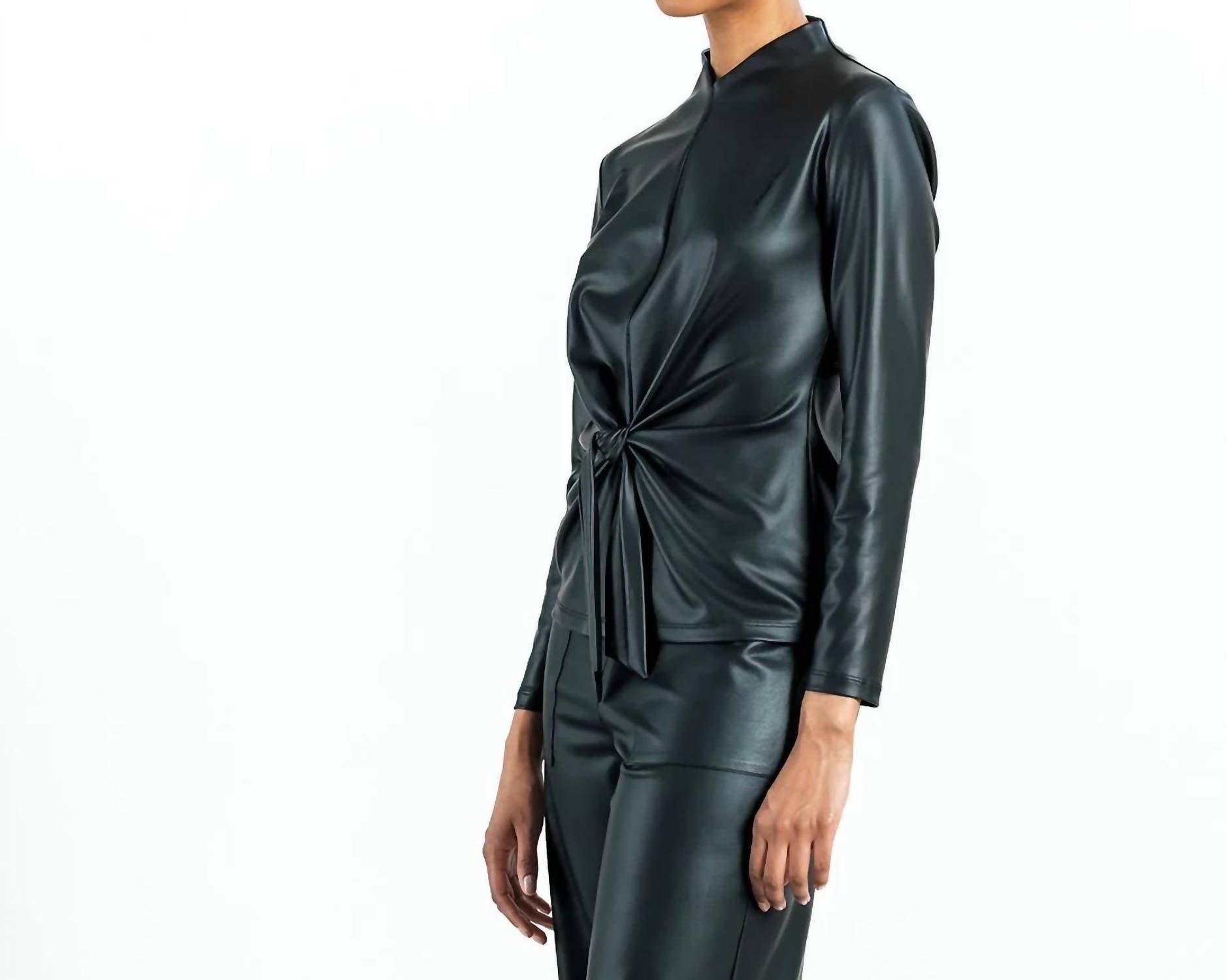 Clara Sunwoo - Liquid Leather Top