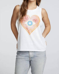 Chaser - Rpet Vintage Jersey Slit Back Third Eye Tank