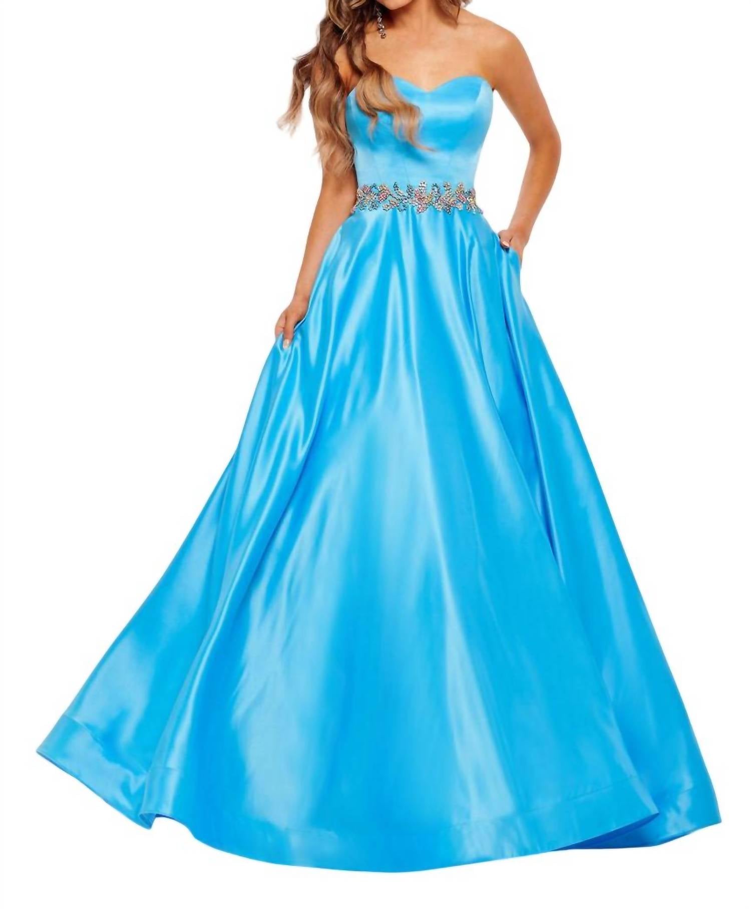 Rachel Allan - Strapless Satin Ballgown
