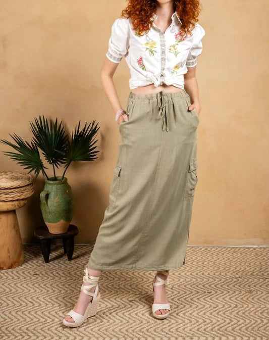 Paparazzi - Tencel Slub Cargo Skirt