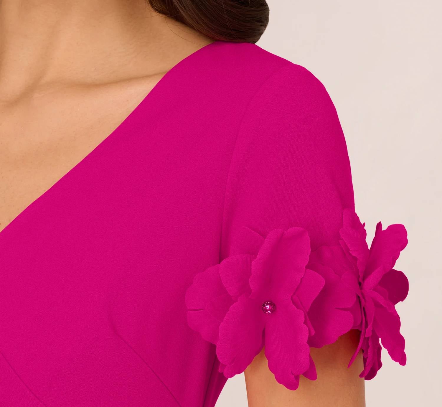 Adrianna Papell - Knit Crepe Short Dress