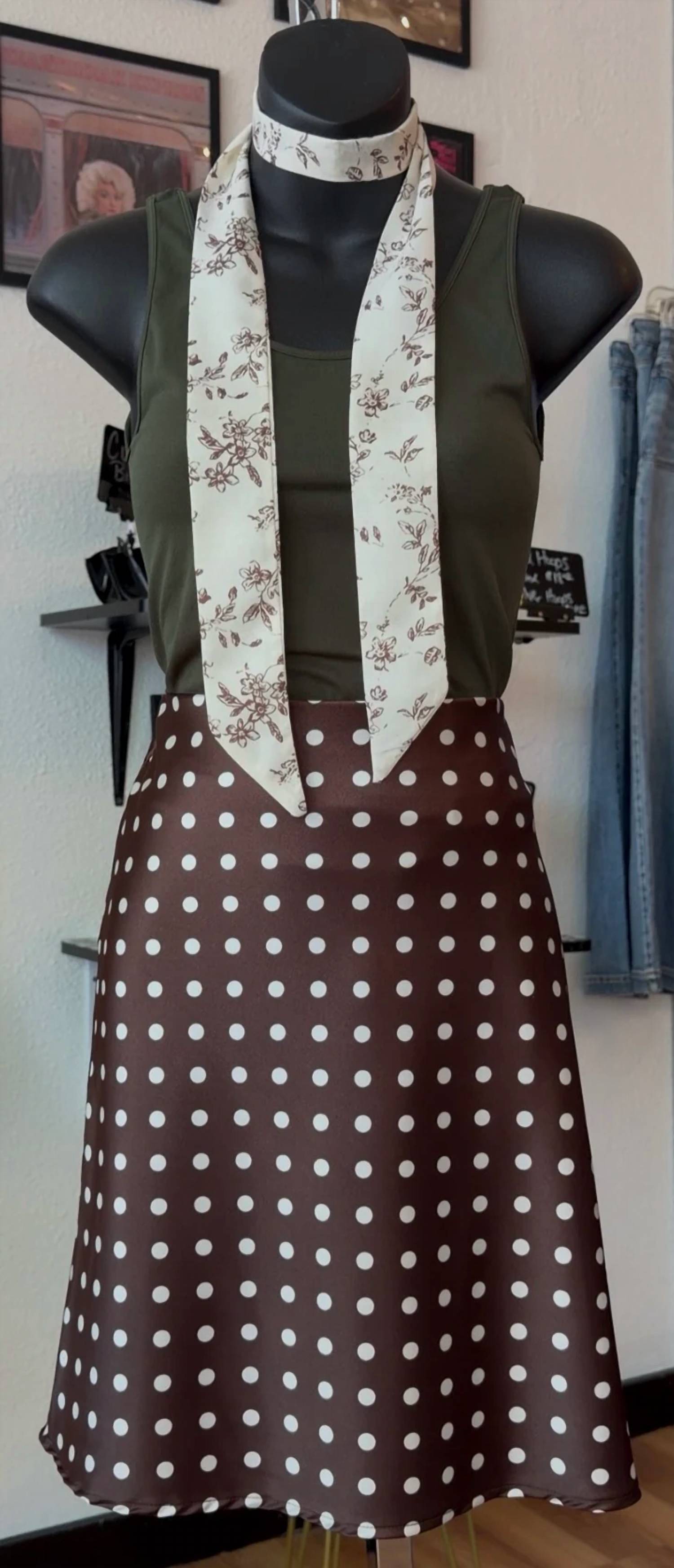 If She Loves - Women's Aniston Short Slip Polkadot Skirt