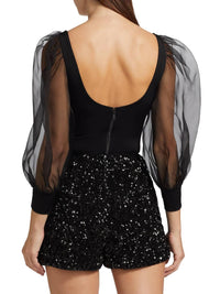 Alice + Olivia - Jillianne Scoop Puff Sleeve Bodysuit