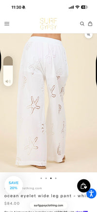 Surf Gypsy - Ocean eyelet pant