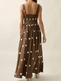 Promesa - Raquel Polka Dot Smocked Maxi Dress