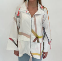 Ozai N Ku - Brushstroke Zip-up Jacket