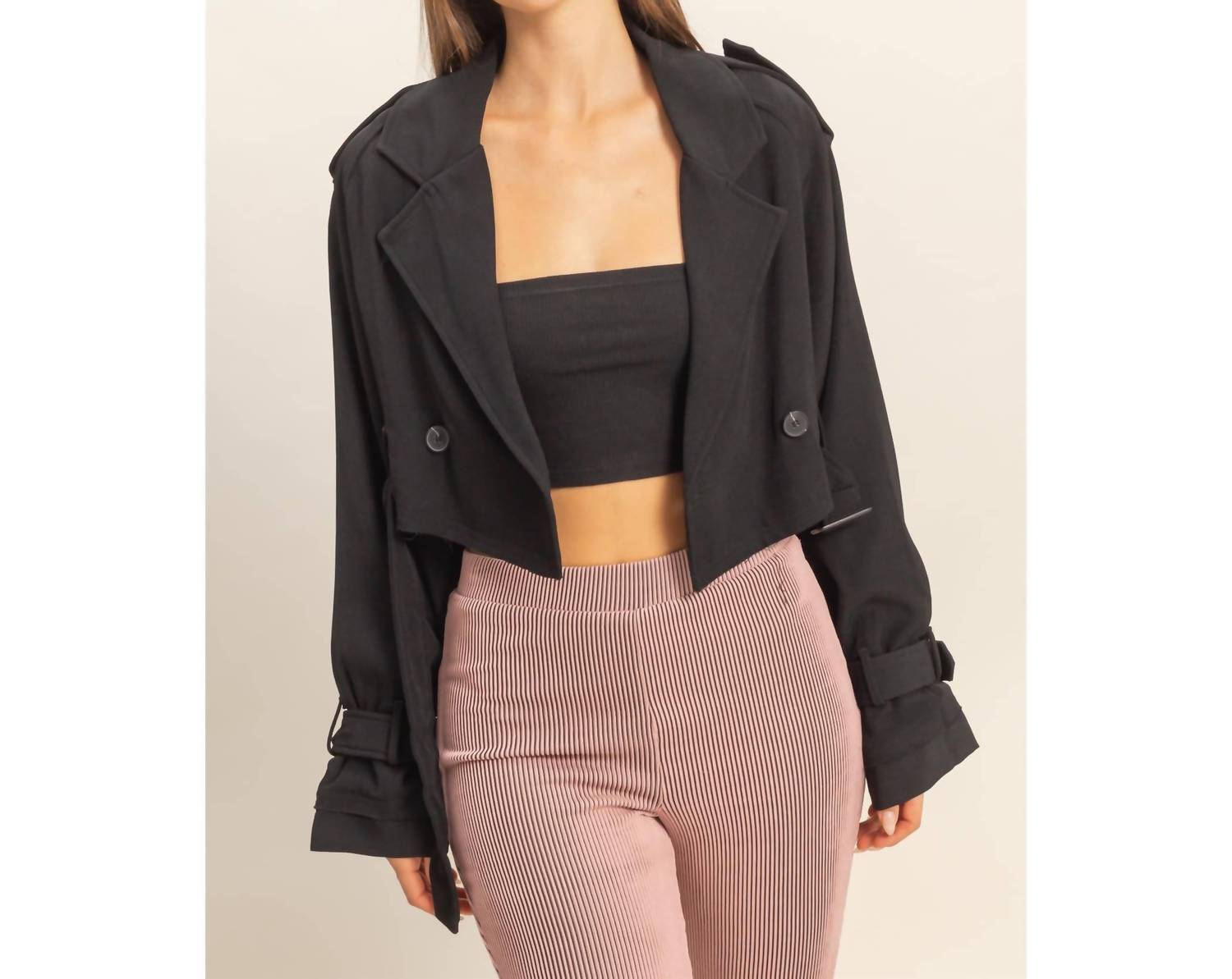 Hyfve - Cropped Trench Coat