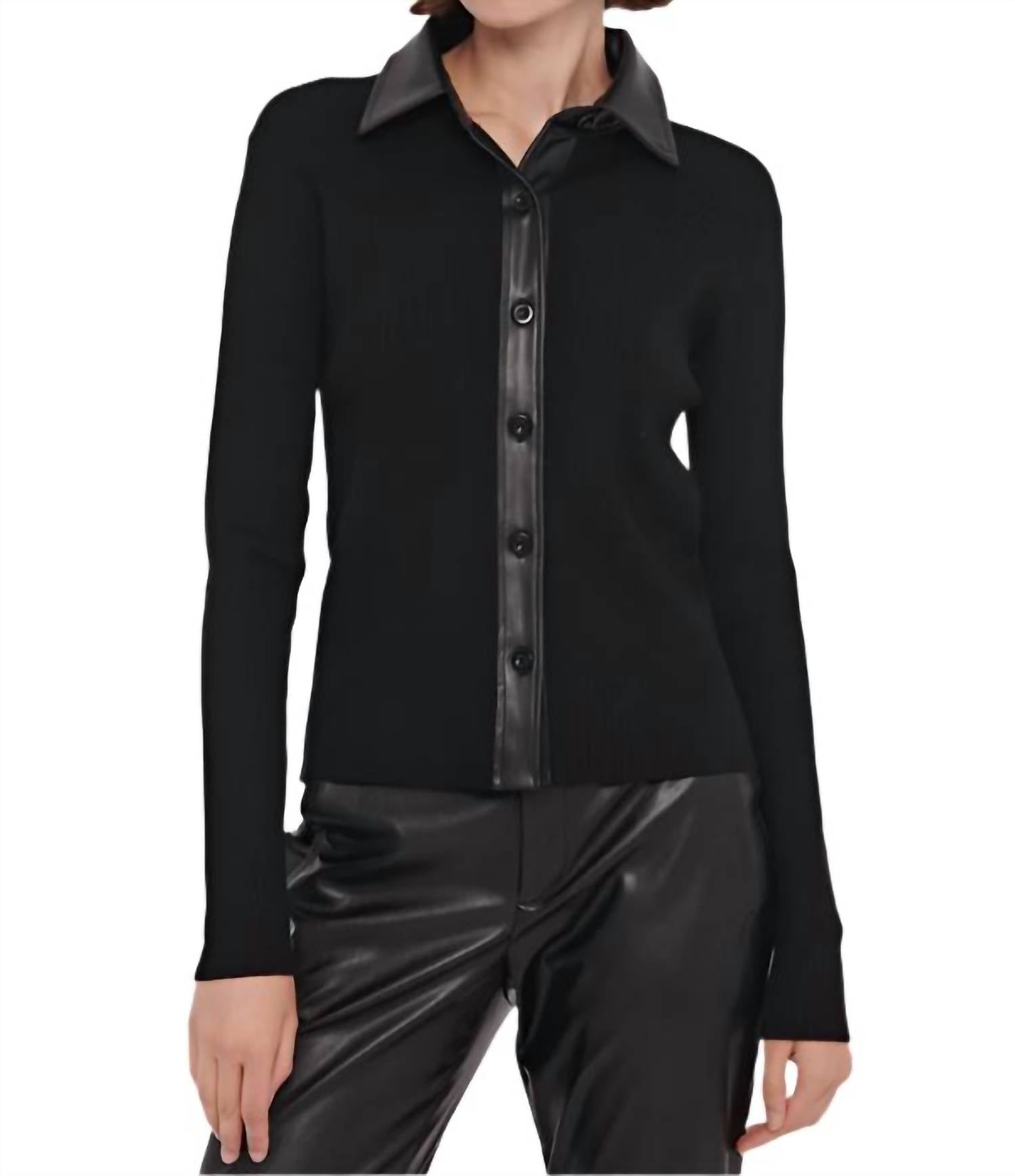 Toccin - Jordan Vegan Leather Rib Top