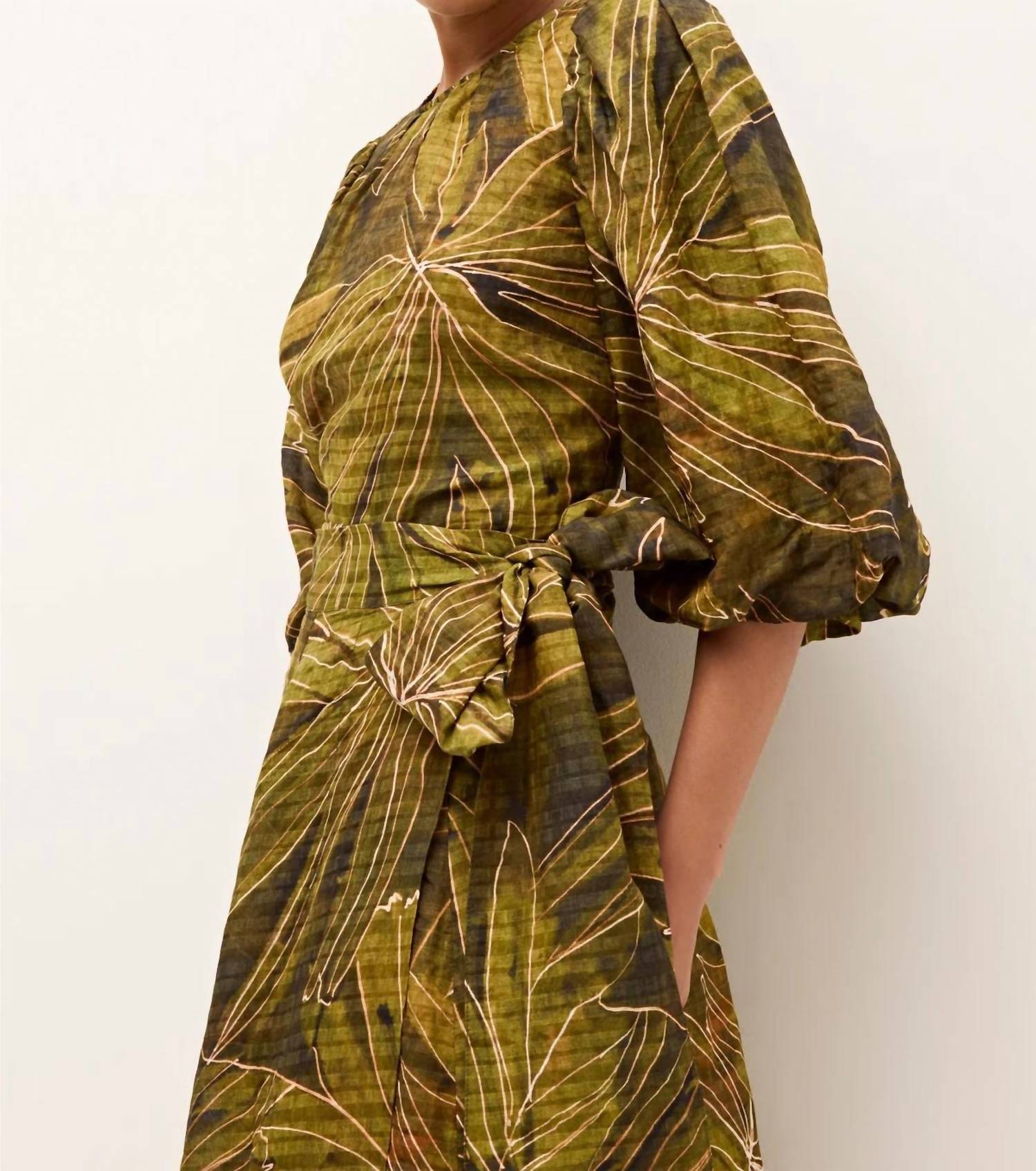 Marie Oliver Harly Top in canopy - women's blouse - detail view