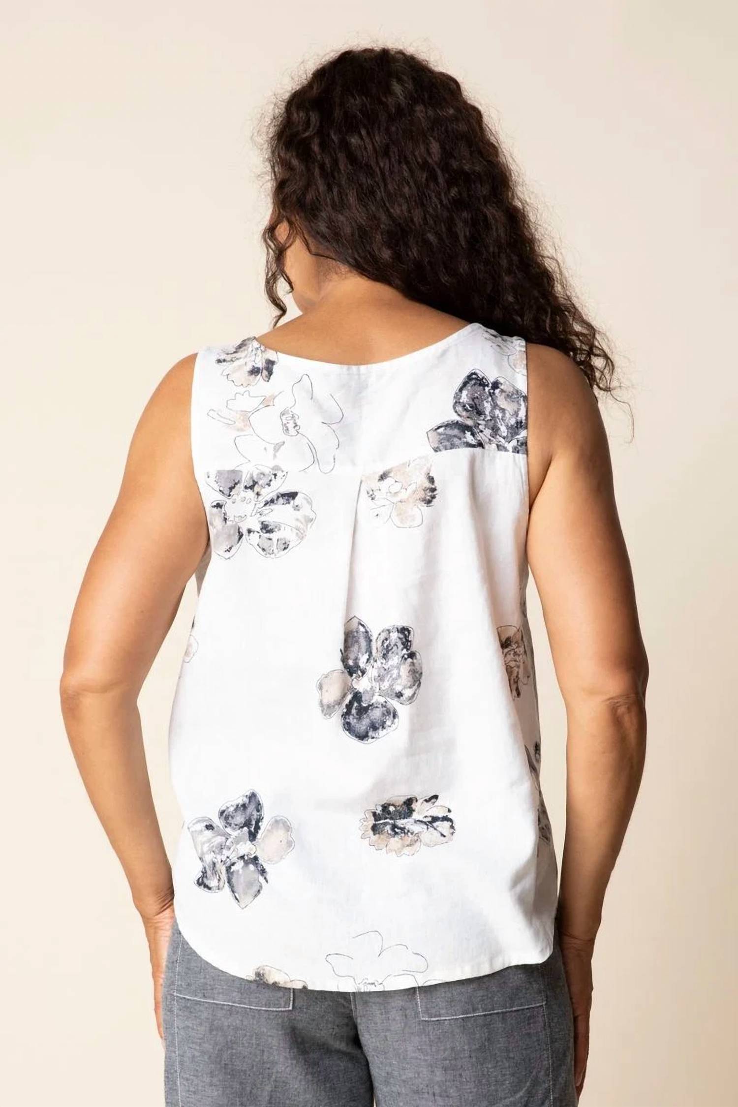 Habitat - Neutral Bloom Linen Tank