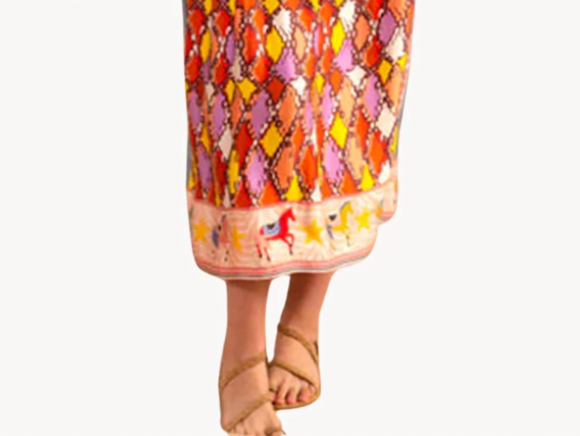 Me369 - Alexa Printed Midi Skirt