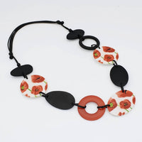 Sylca Designs - Women's Artful Poppies Gracie Necklace
