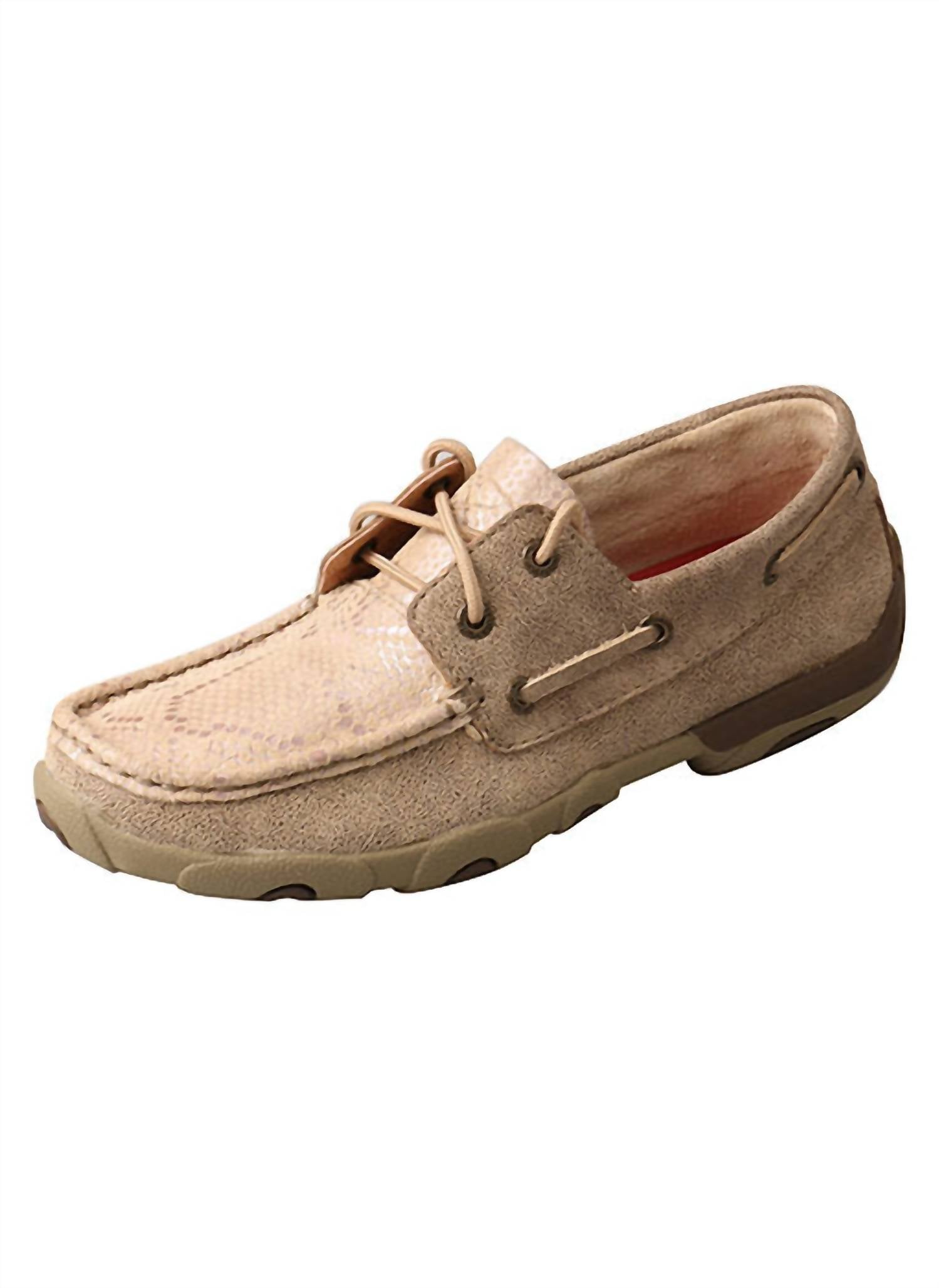 TWISTED X Women's Driving Moccasin in dusty tan - women's shoe