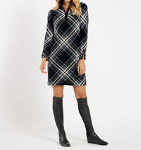 JUDE CONNALLY Anna Grand Dress in plaid black - women's dress