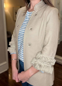 Multiples - 3/4 Sleeve Stand Collar Jacket