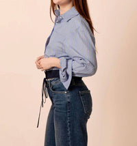 Elan - Ellie Cropped Button Down Top