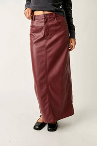Free People - City Slicker Vegan Maxi Skirt