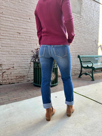 Kancan - Hannah Mid Rise Skinny Straight Jean