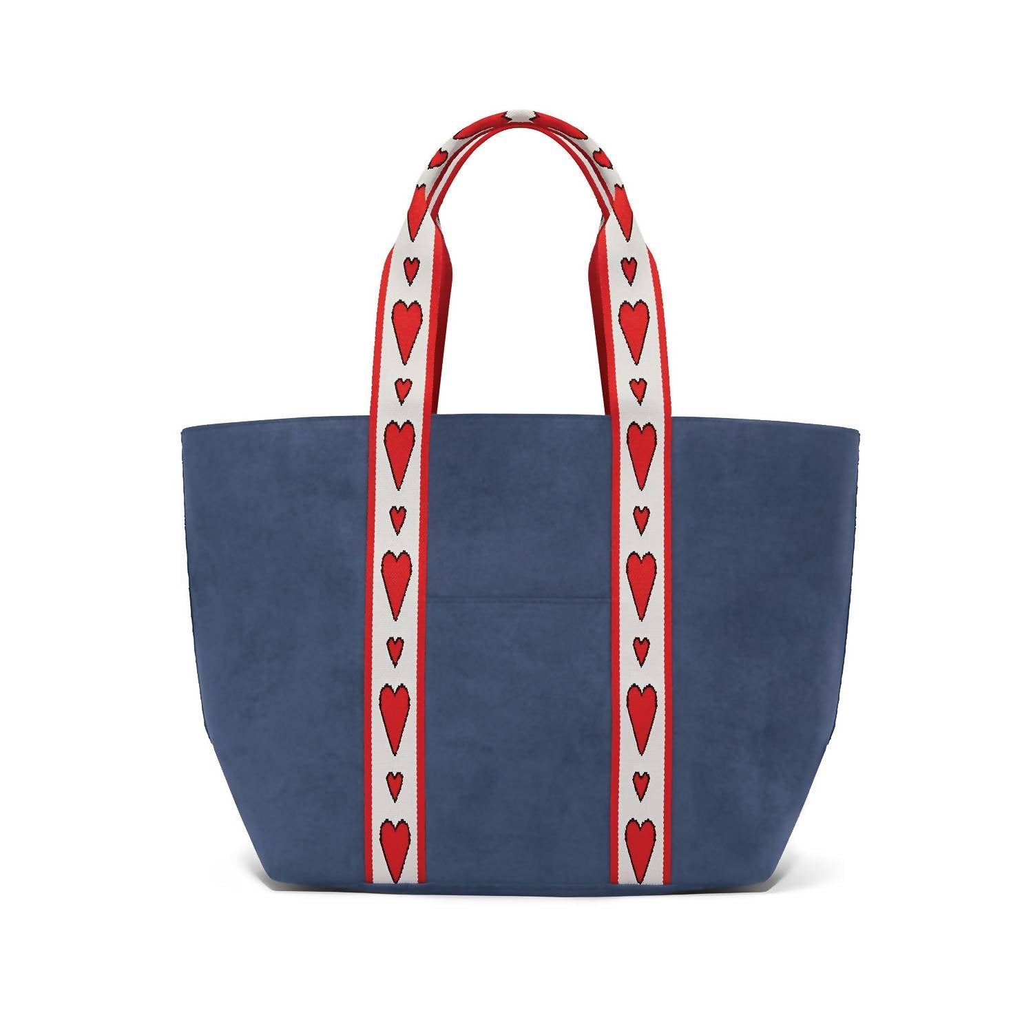 Brighton Women's Velveteen Love Tote Bag in multi - women's bag - detail view