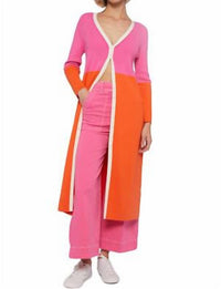 Vilagallo - Knitwear Serena Bicolor Long Cardigan