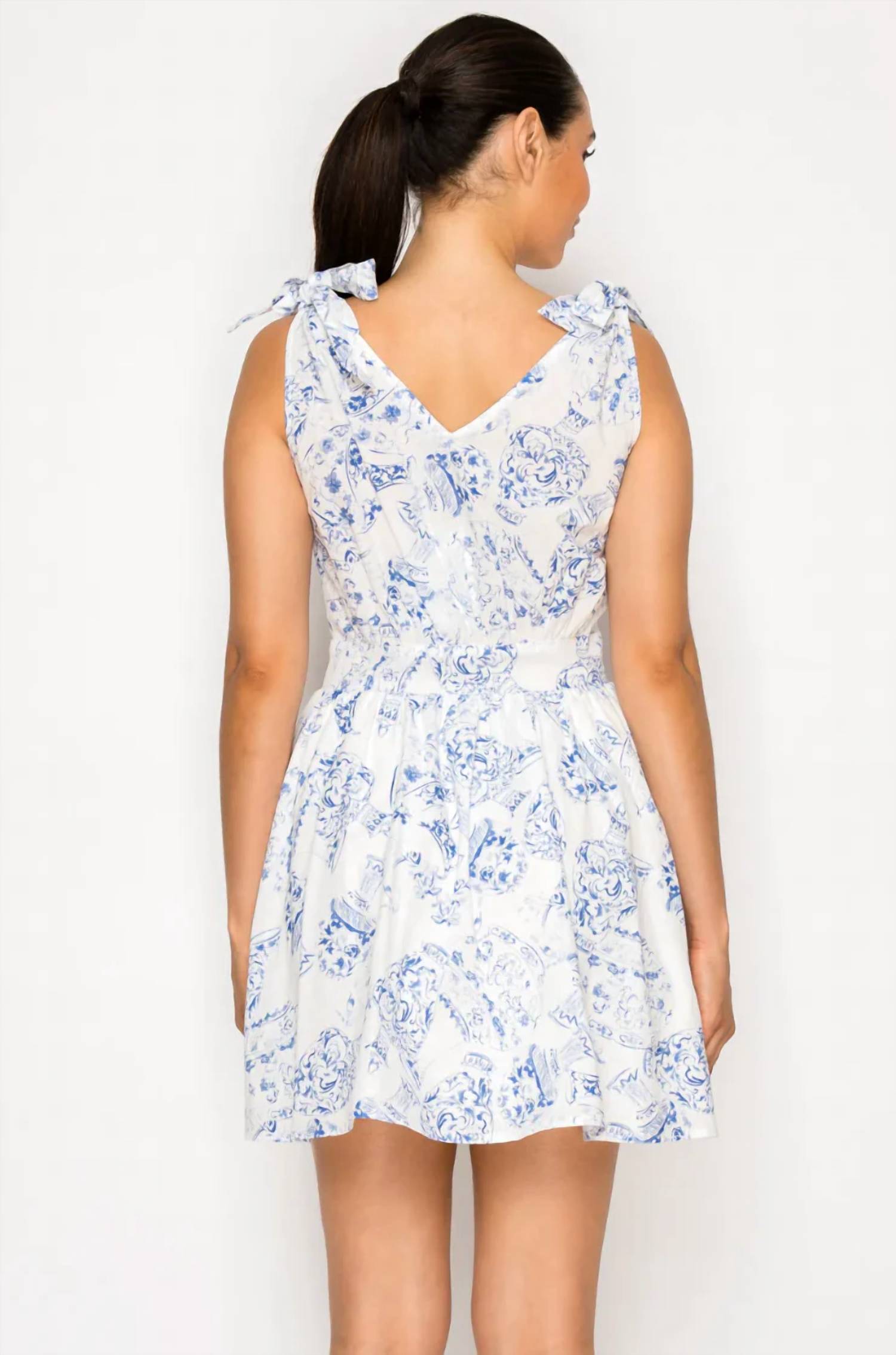Meet Me In Santorini - Delos Porcelain Mini Dress