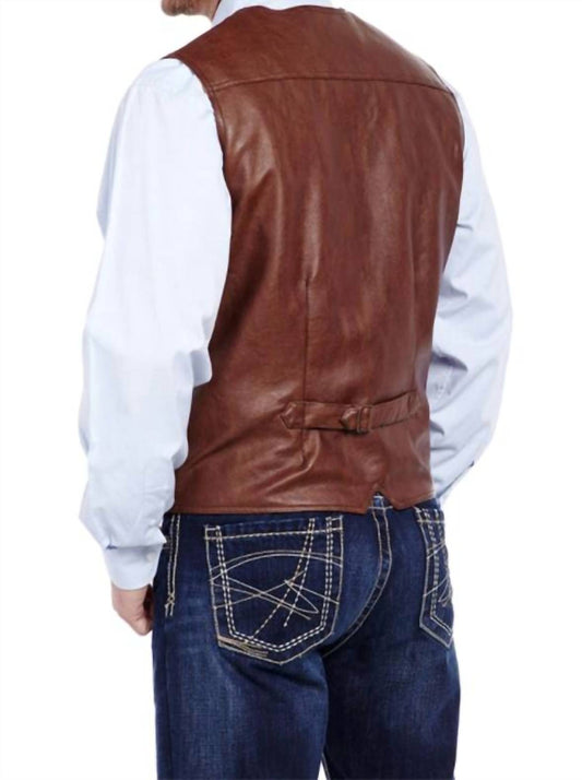 Cripple Creek - Men's Snap Front Flannel Lined Vest