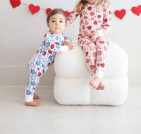 Caden Lane Kid's Sweet Like Candy Convertible Zip Romper in pink - kids' item - detail view