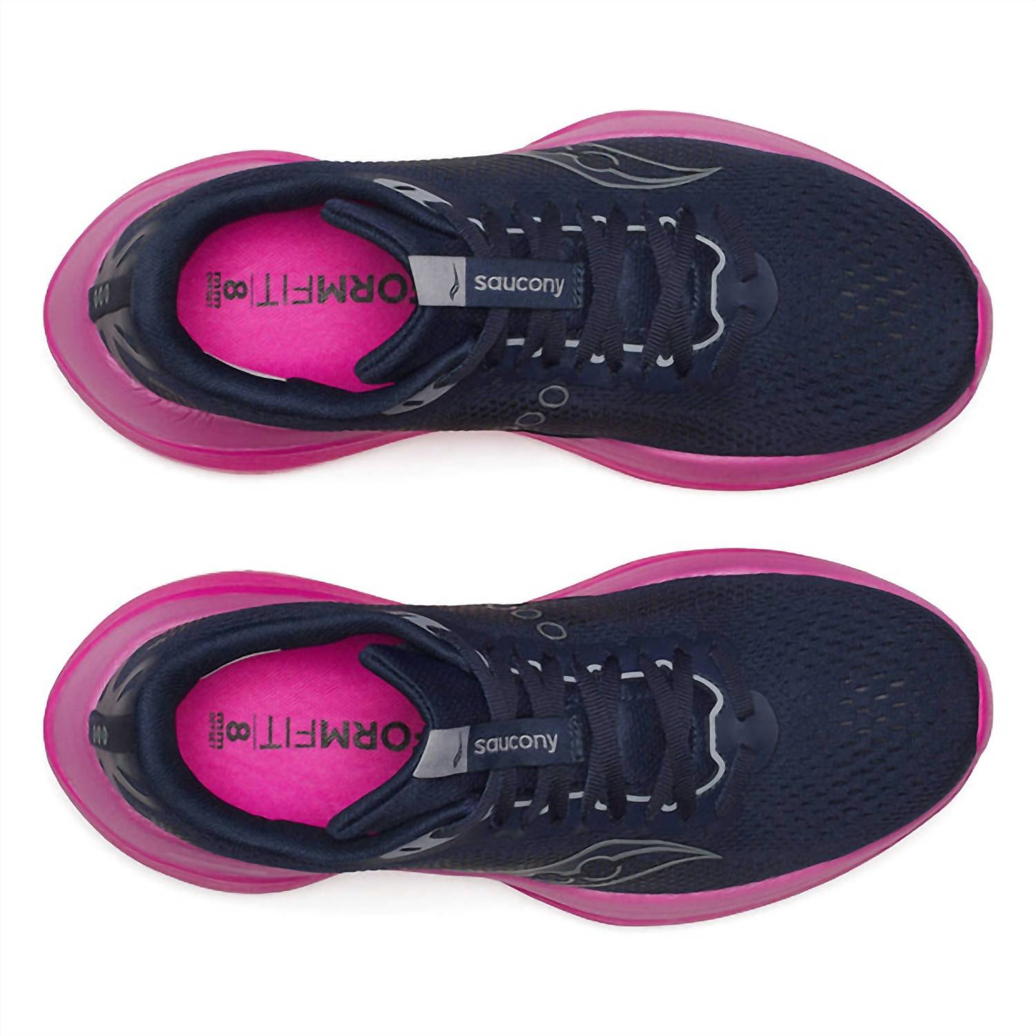 SAUCONY Women's Endorphin Trainer Sneakers in navy fuschia - women's shoe - view 4