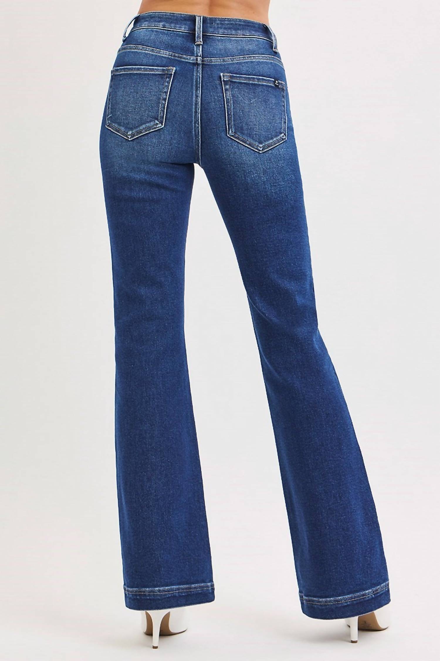 Risen - Low Rise Stretch Flare Jeans