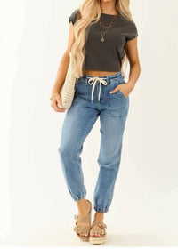 Judy Blue - High Waist Denim Jogger Pants