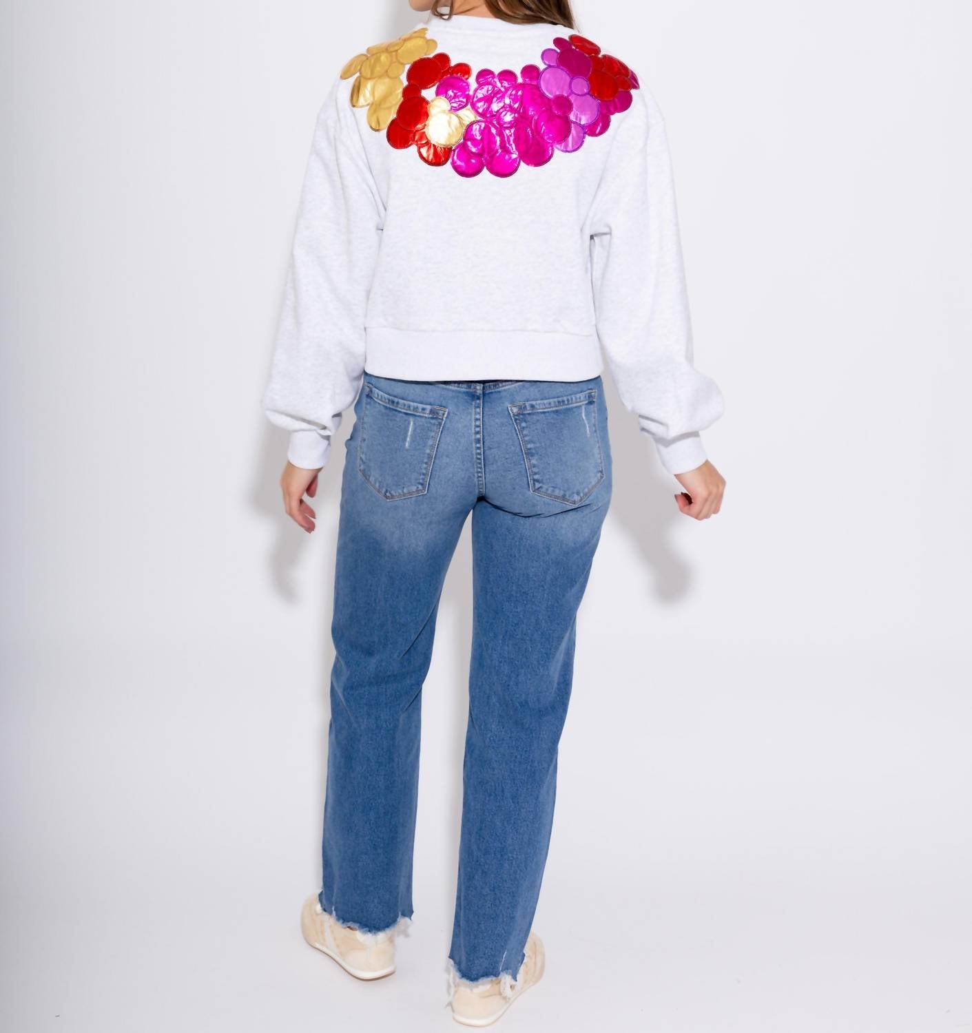 Queen Of Sparkles - Metallic Wreath Sweatshirt