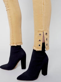 Charlie B - Eyelet Pants With Side Slits