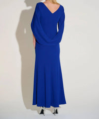 Joseph Ribkoff - Draped Cowl Sleeve Evening Dress