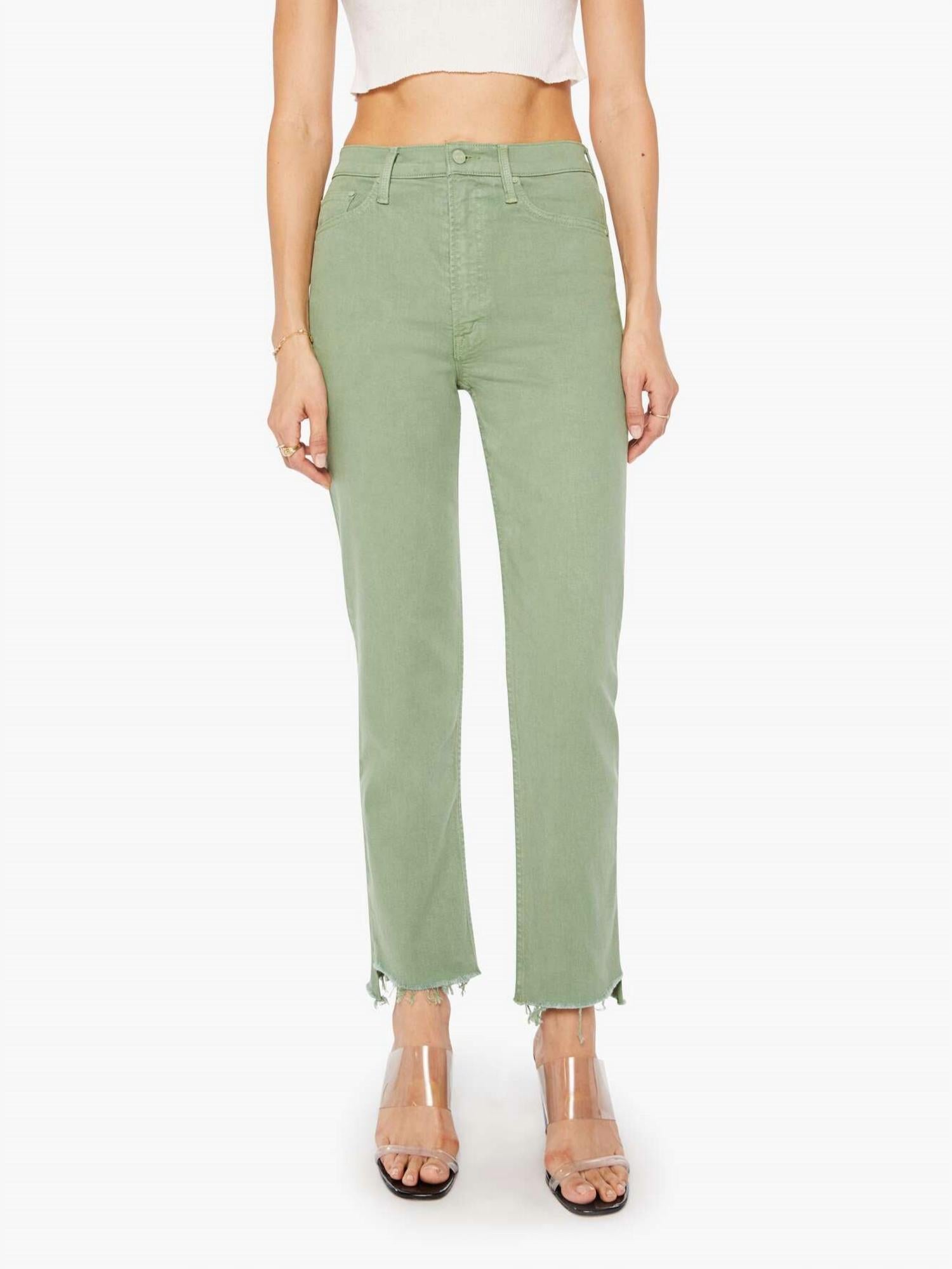 Mother - High Waisted Rider Ankle Step Fray Jeans