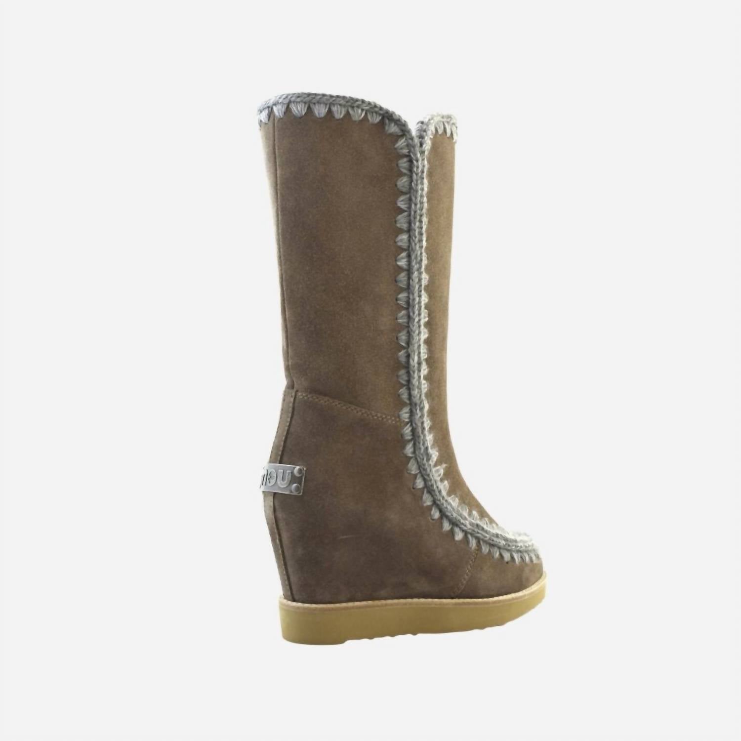 Mou - Women's French Toe Wedge Tall Boots
