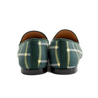 HOUSE OF ZALO Women's Stag Slipper Printed Velvet Slippers in plaid - women's shoe - alternate view
