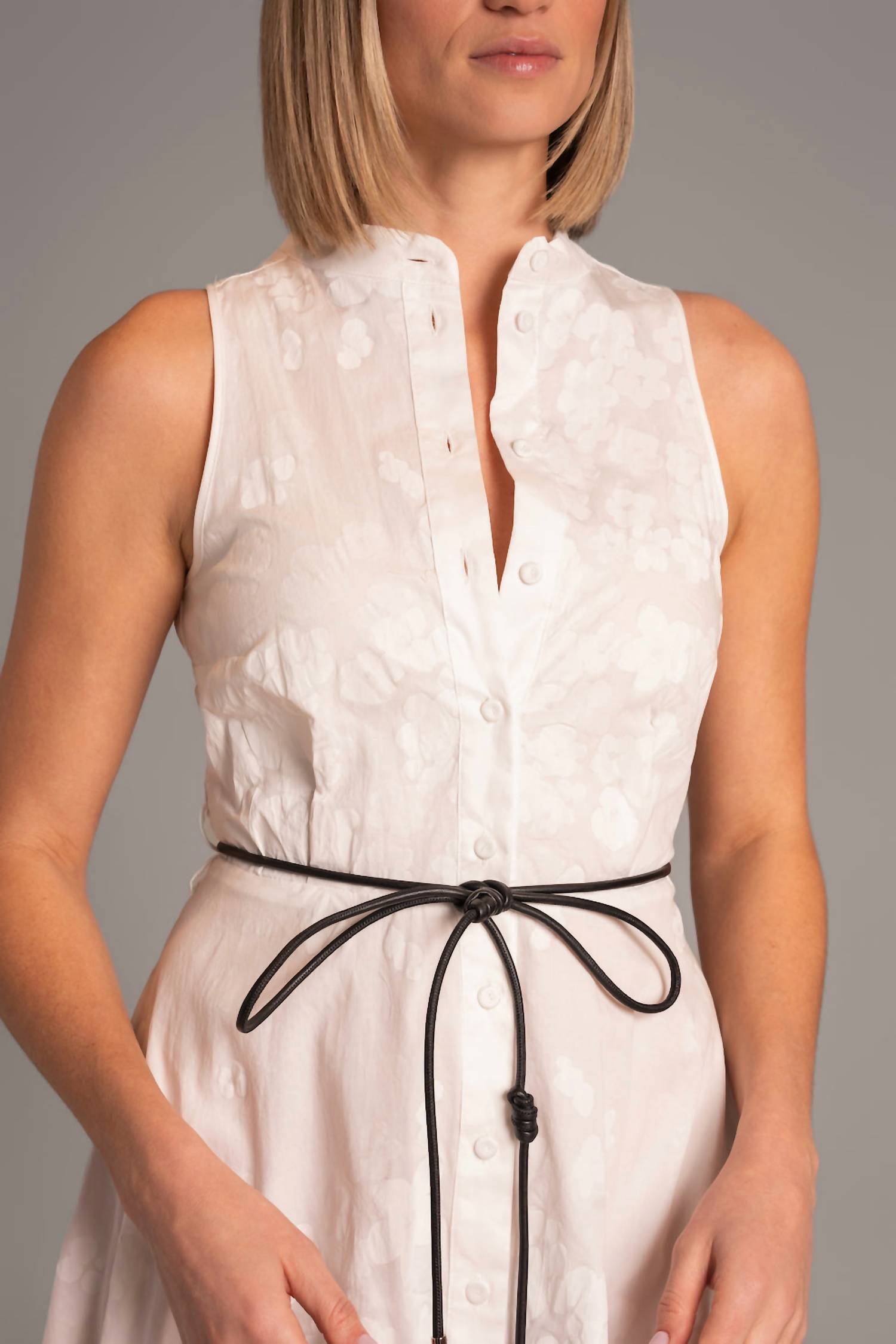 Beatrice .B - Textured floral button front dress