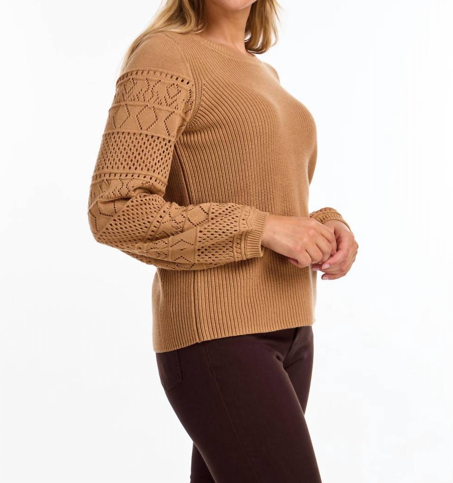 Fdj - Pointelle Long Sleeve Sweater