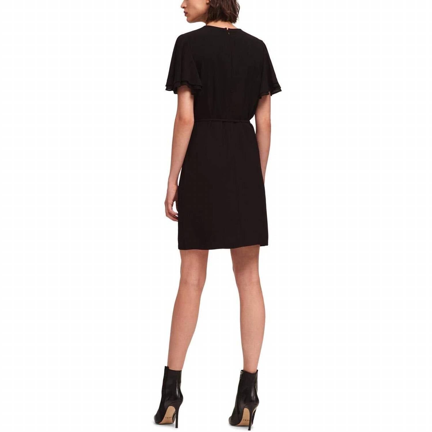 Dkny - Flounce Sleeve Keyhole Dress
