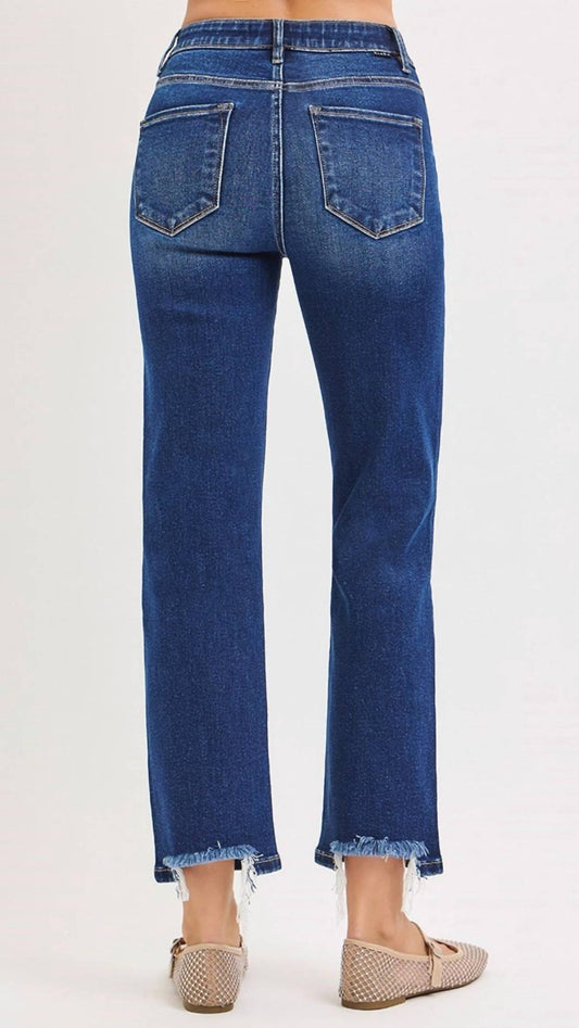 Risen - High Rise Tummy Control Crop Jeans