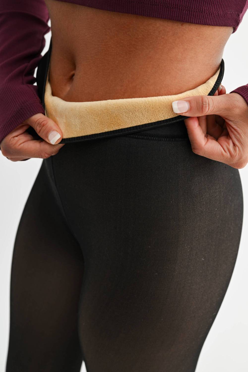 Mono B - Fur Lined High-waisted Tights