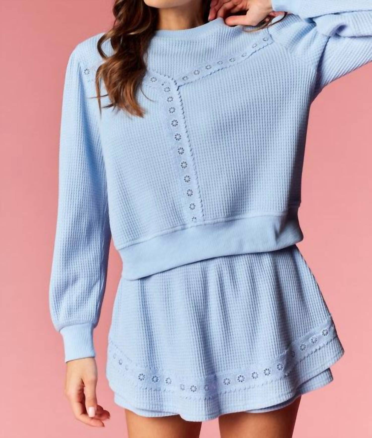 Rareraw - Waffle Knit Skort Set