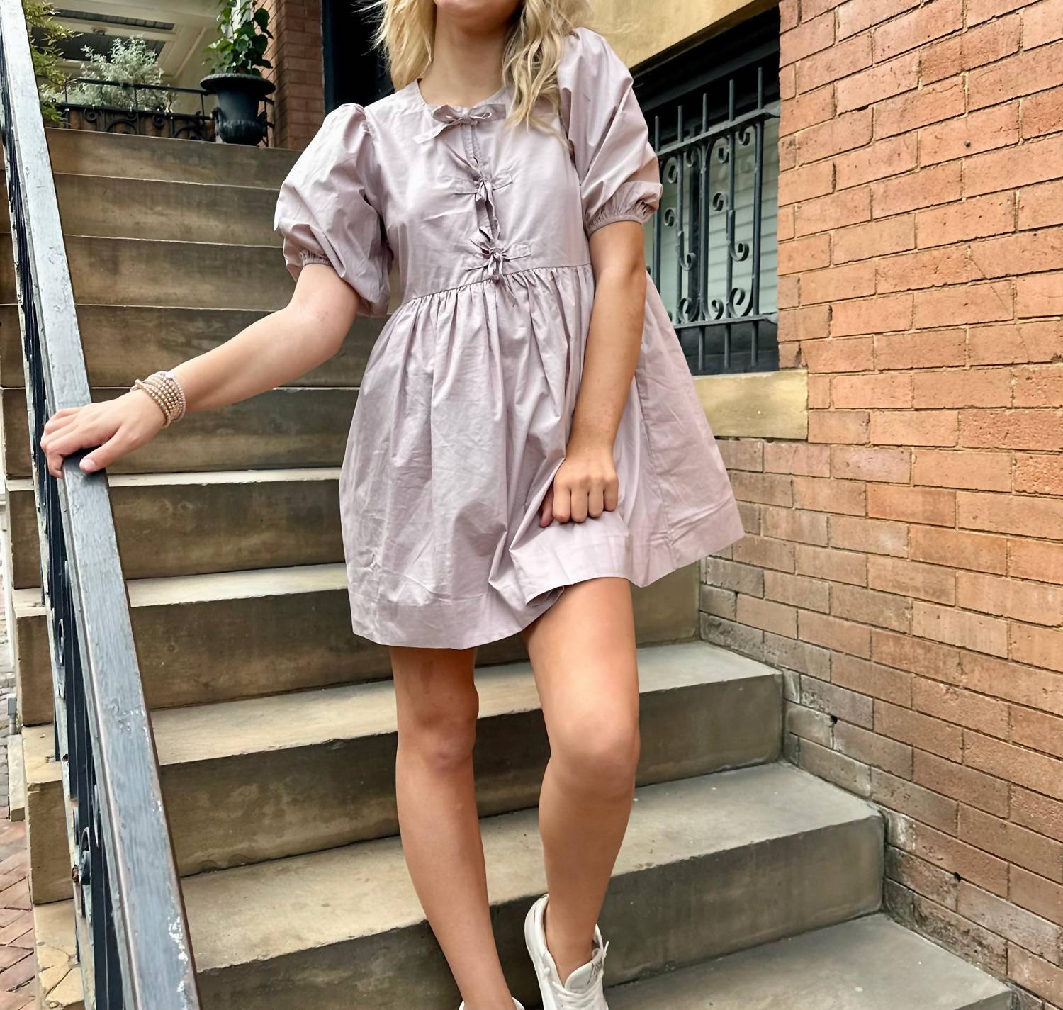 Mable - French Bow Mini Dress