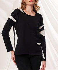 Angel Apparel - Color Block Knit Top