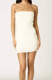 Cotton Candy LA Maeve Strapless Mini Dress in ivory - women's dress