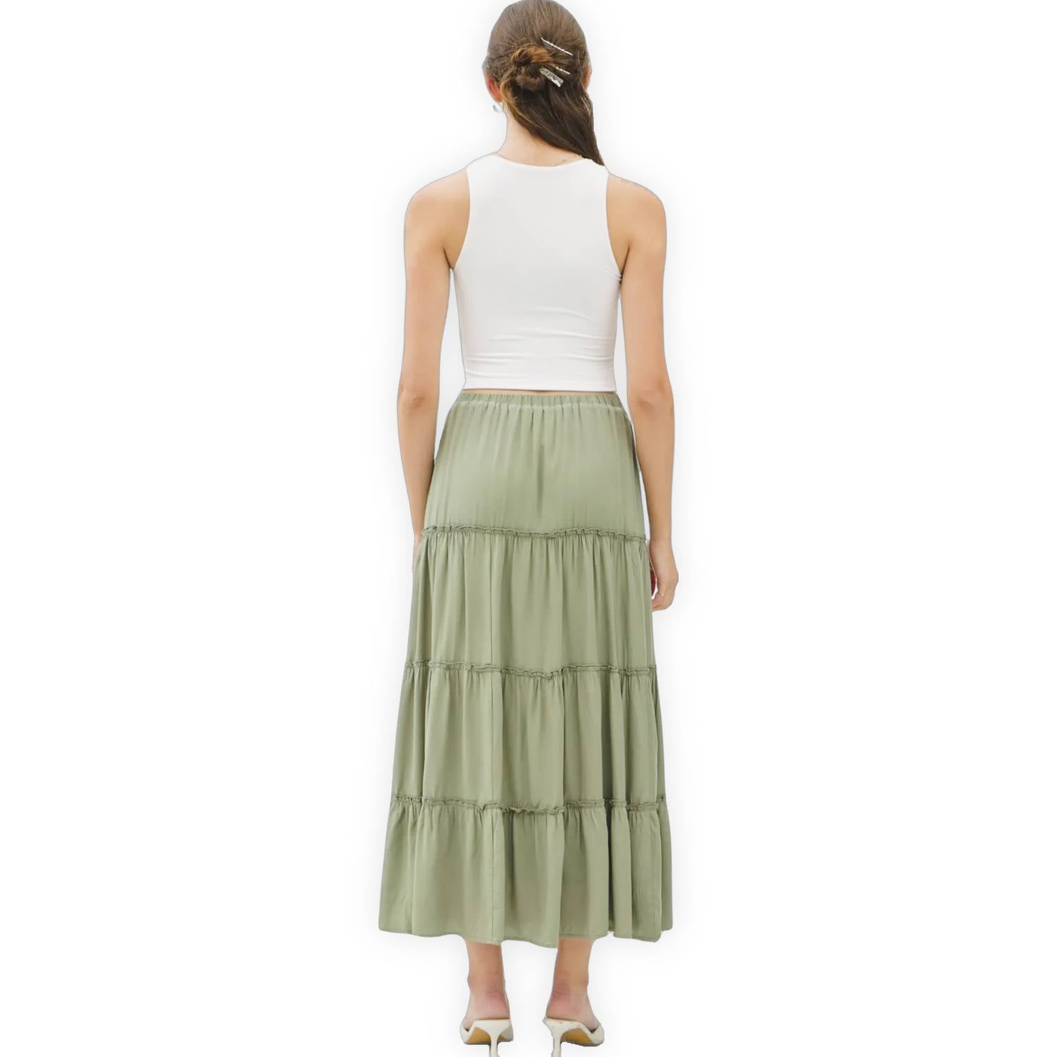 Be Cool - Dana Tiered Maxi Skirt