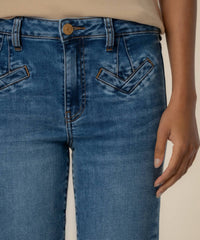 KUT FROM THE KLOTH Kelsey High Rise Ankle Flare Jeans in excitement wash - women's jeans - view 4