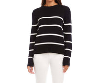 Karen Kane - Stripe Crew Neck Sweater